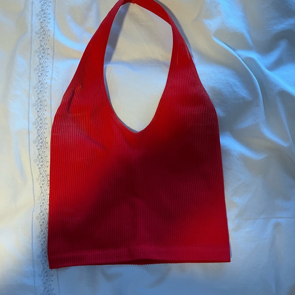 Urban outfitters red halter top